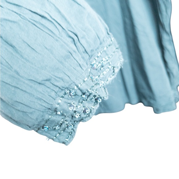 Greater‎ Good Tunic Top Plus 3XL Embroidered Embellished Bohemian Boho Green - Picture 4 of 7